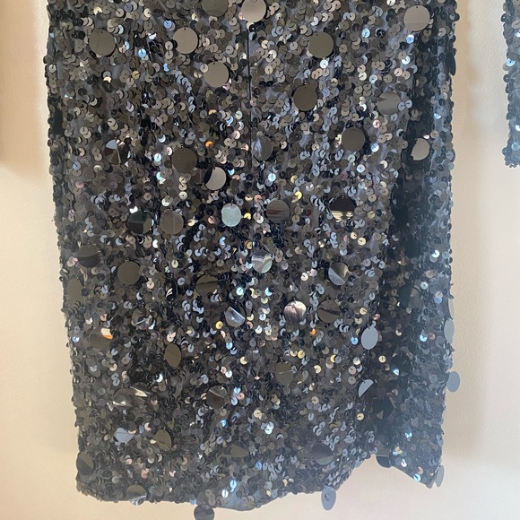 Black Sequin Mini Party Dress - Picture 9 of 15